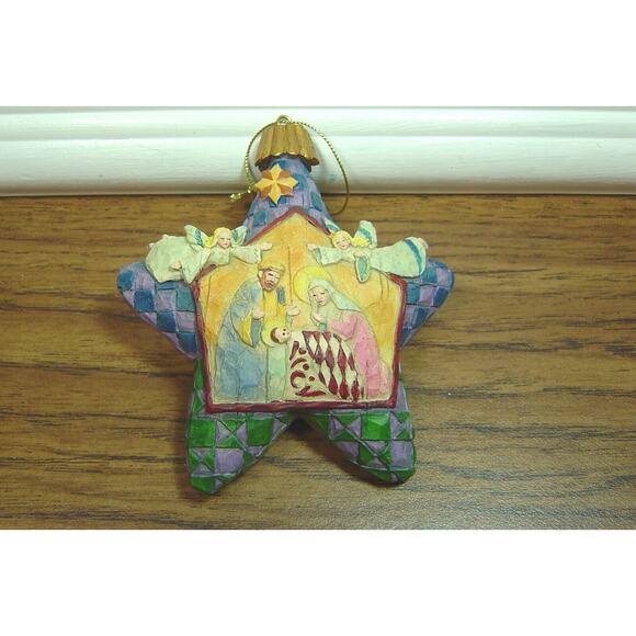 JIM SHORE NATIVITY STAR ORNAMENT FROM 2004--NO BOX - Picture 1 of 4